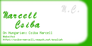 marcell csiba business card